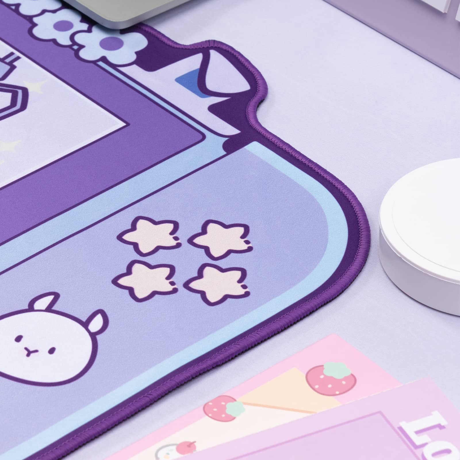 GeekShare Cute Bunny Mouse Pad Non-Slip Rubber Desk Mat for Keyboard and Mouse for Gaming,Working
