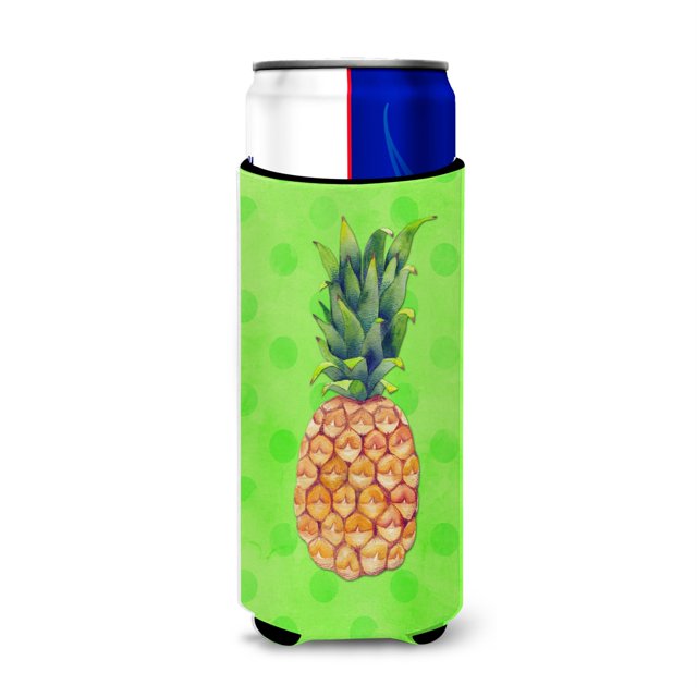 "Treasures Pineapple Green Polkadot - Aislante para bebidas, delgado, multicolor" Caroline's Treasures BB8190MUK