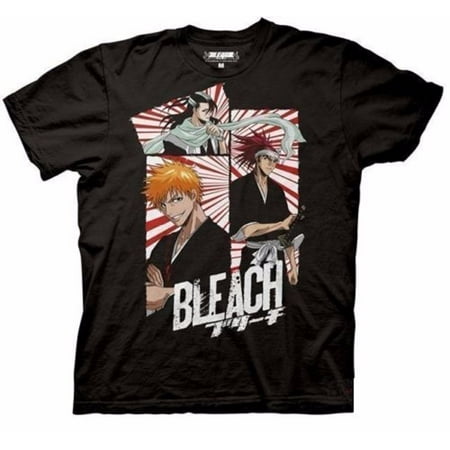 Bleach 3 Panel Mask Ichigo Renji Byakuya Anime Adult T-Shirt