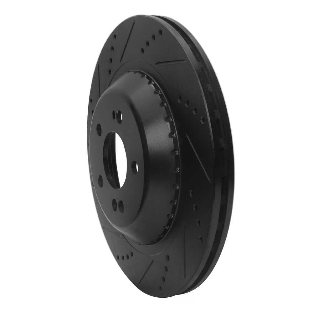 Dynamic Friction Company 633-63113L DFC Brake Rotor - Drilled And Slotted - Black