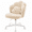 Type A(Beige-Teddy), variant on CloudRest Pro Vanity Desk Chair ,18.5" Extra Wide Seat Height Adjustable Furry Desk Chair with Cloud Pillow for Living Room & Bedroom, White