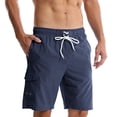 thumbnail image 2 of Thousandth Men's Casual Plus Size Comfortable Summer Drawstring Loose Elastic Waist Relaxed Pocket Breathable Athletic Shorts Gym Shorts, 2 of 9