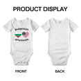 thumbnail image 3 of Bulgarian American Flag Two Hearts Cute Baby Bodysuit (White, 12-18 Months), 3 of 5