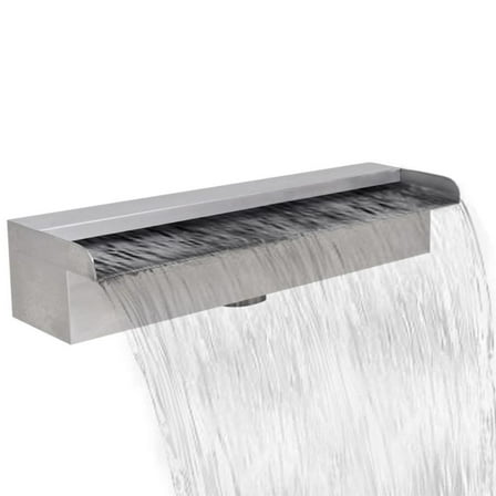 Rectangular Waterfall Pool Fountain Stainless Steel 17.7, 41666