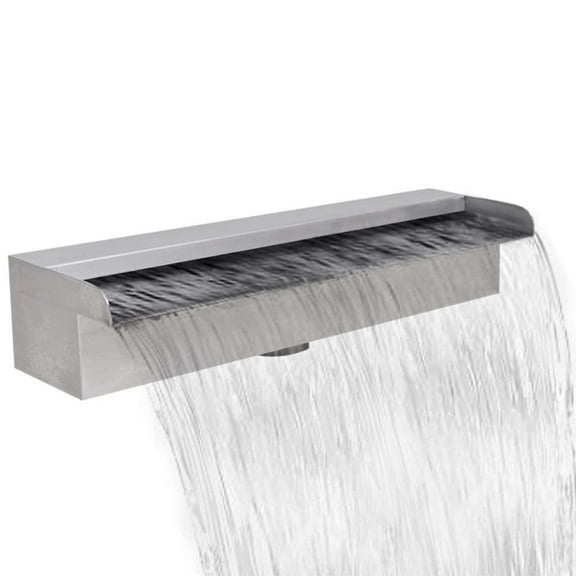 Rectangular Waterfall Pool Fountain Stainless Steel 17.7, 41666