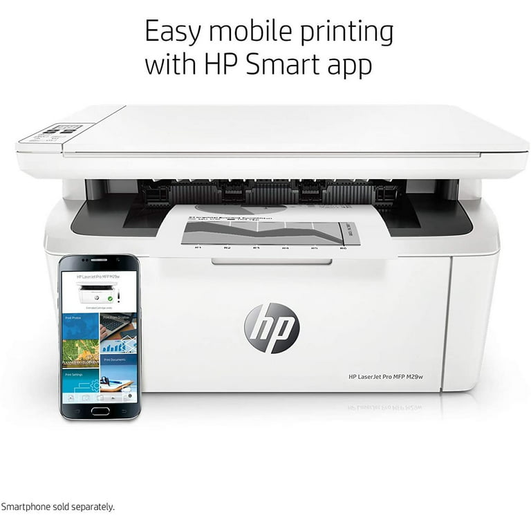 HP Laserjet Pro M29w Wireless All-in-One Laser Printer, Print Scan Copy,  Compatible with Alexa(Y5S53A), auto-on/auto-Off Technology, JAWFOAL Printer  Cable 