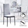 thumbnail image 3 of Dining Chair Set of 2, Velvet Dining Chairs with Curved Back & Foot Cap Protection for Dining Kitchen, Living Room Side Chairs with Stable Frame Heavy Duty High Back Design ,Gray, 3 of 9