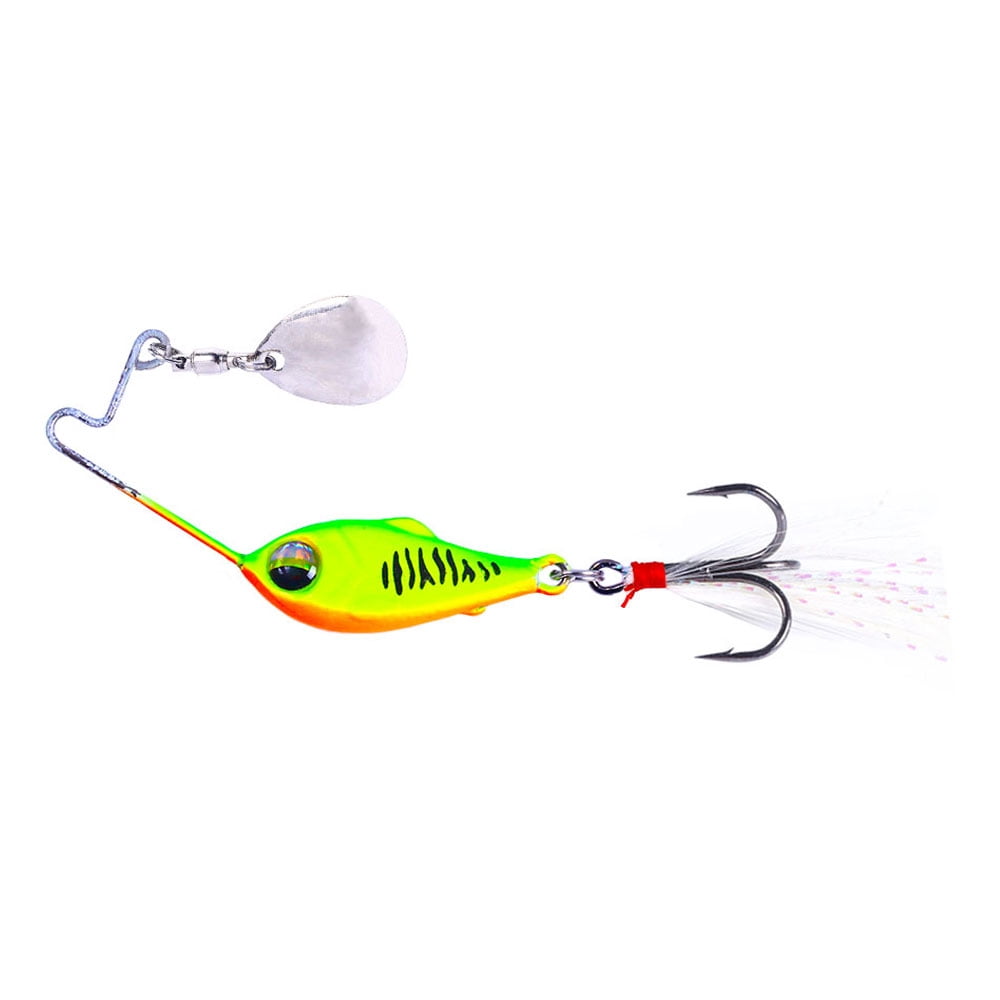 HENGJIA Spinnerbait Fishing Lures, 6pcs Composite Blade Spinner Baits, Metal Hard Baits Freshwater for Bass Walleye,2.36in/0.53oz