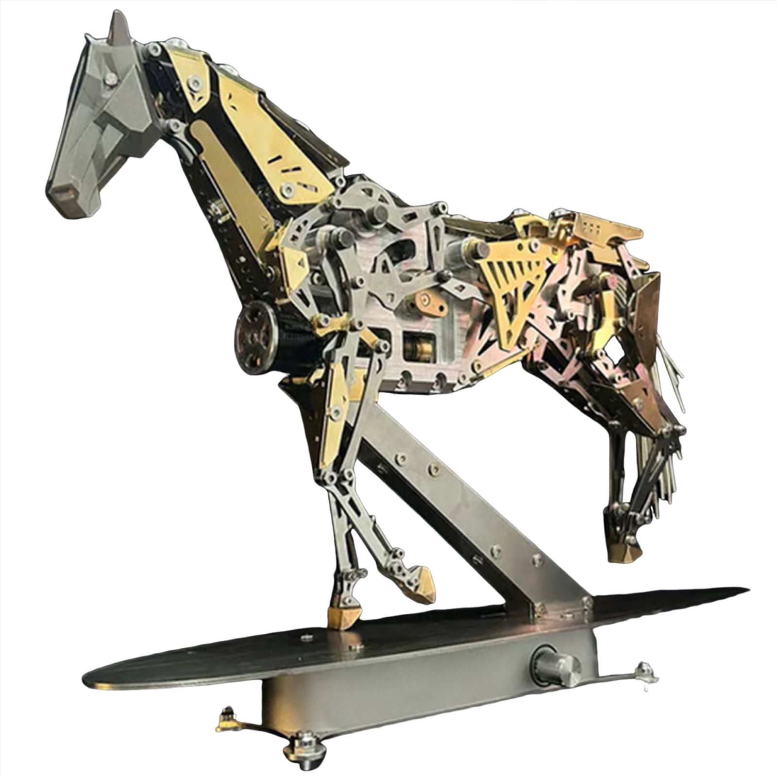 Metal Horse Figurine Home Decoration, Intricate Equestrian Ornament for Living Room Desk Office Decor, Sophisticated Collectible Gift for Horse Lovers, Anniversary Birthday Display Accent