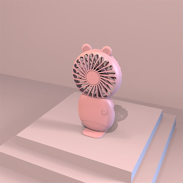 Mini Ventilador Portátil de Bolsillo con Soporte para Escritorio, Ventilador de Carga Usb