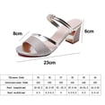 thumbnail image 3 of Mode Femmes Été Poisson Bouche Bout Ouvert Talon Épais Sandales Chaussures, 3 of 8