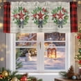 thumbnail image 5 of Valances for Windows Pentagram Bird on Wood Board Rod Pocket Short Curtain for bathroom living room bedroom Red Black Plaid 1 Panel 54x18in, 5 of 7
