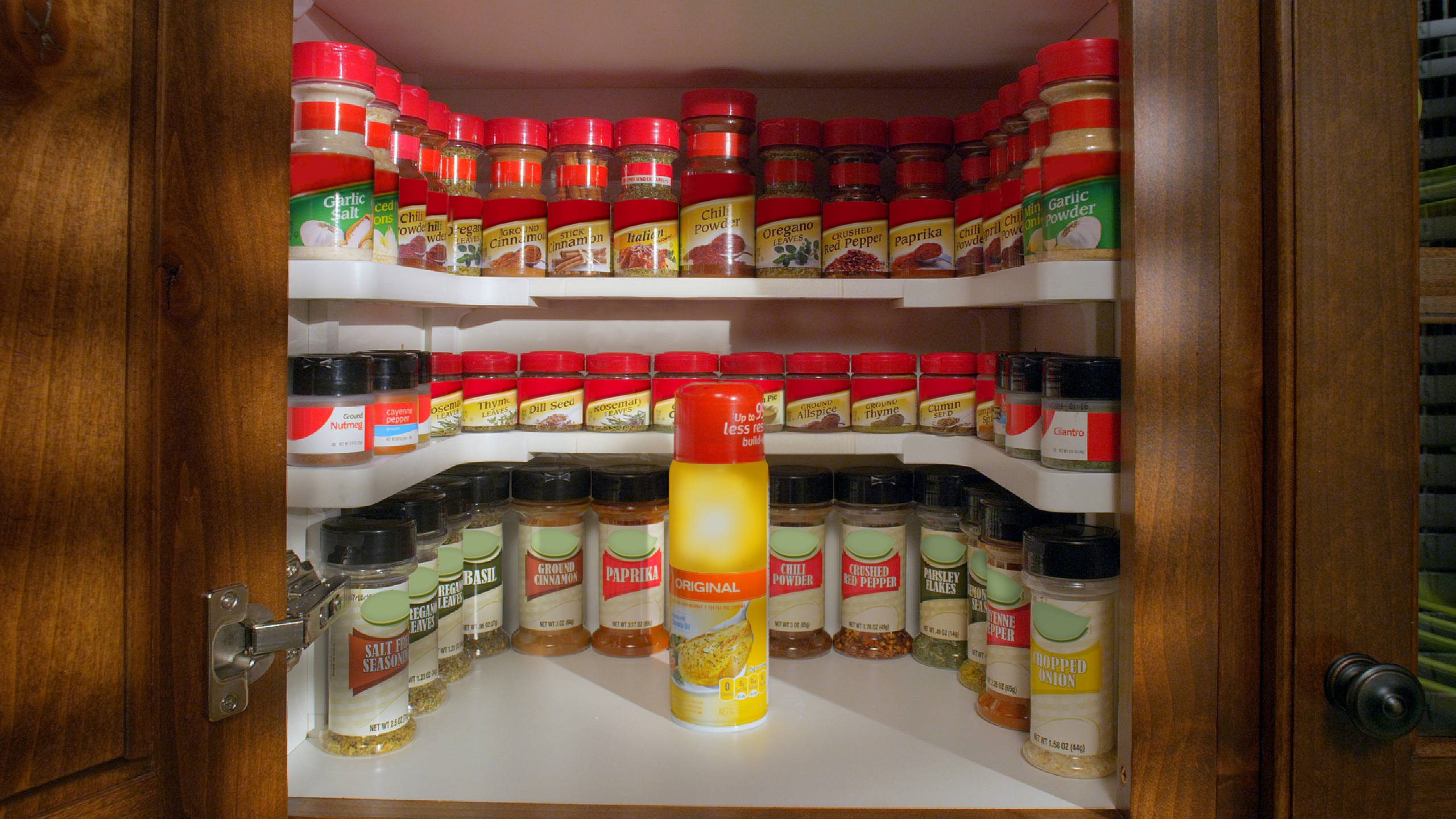Spicy Shelf Universal Organizer for Cabinets, Spice Jar Organization for Pantry, As Seen on TV - image 4 of 7