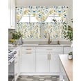 thumbnail image 5 of Spring Leaves Kitchen Curtains Sets 24 Inch Length with Valance, Colorful Botanical Eucalyptus Vines Plants Swag Valances and Tiers Curtain Set Drapes Swag Curtains for Living Room, Bathroom, Bedroom, 5 of 6