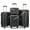 Black, variant on 4 Piece Luggage Set, Expandable Lightweight Suitcase Set with 360° Double Spinner Wheels Integrated TSA Lock, Yellow (14/20/24/28)