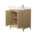 thumbnail image 2 of Janna 30" White Oak Single Vanity & Giotto Quartz Top (1-Hole) & Nickel Trim, 2 of 5