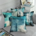 thumbnail image 4 of Turquoise and Grey Artwork Throw Pillow Covers Set of 4 20x20 Inch Contemporary Decorative Gray Cushion Cases for Sofa Bedroom Car Decor Add a Splash of Color, 4 of 6