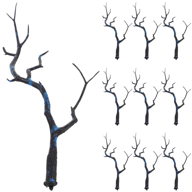 ColoMX 10 piezas de ramas de árboles falsas, ramas de árboles secas de asta artificial para decoración de Navidad y Halloween, manualidades navideñas, decoración del hogar y exhibiciones festivas