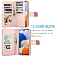 thumbnail image 2 of Galaxy A14 5G Case, A14 5G Wallet Case, Samsung Galaxy A14 5G 6.6 inchs PU Leather Case, Tekcoo Luxury Cash Credit Card Slots Folio Flip Cover [Detachable Magnetic Case] & Kickstand - -Rose Marble, 2 of 5
