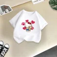thumbnail image 4 of Linda camiseta de algodón de Hello Kitty para niña, ropa de Sanrio, moda de verano, camiseta de cuello redondo informal y cómoda con dibujos animados para niña, 4 of 5