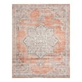 thumbnail image 2 of Unique Loom Nyla Collection Area Rug - Smile (9' x 12' Rectangle Salmon Pink/Black), 2 of 6