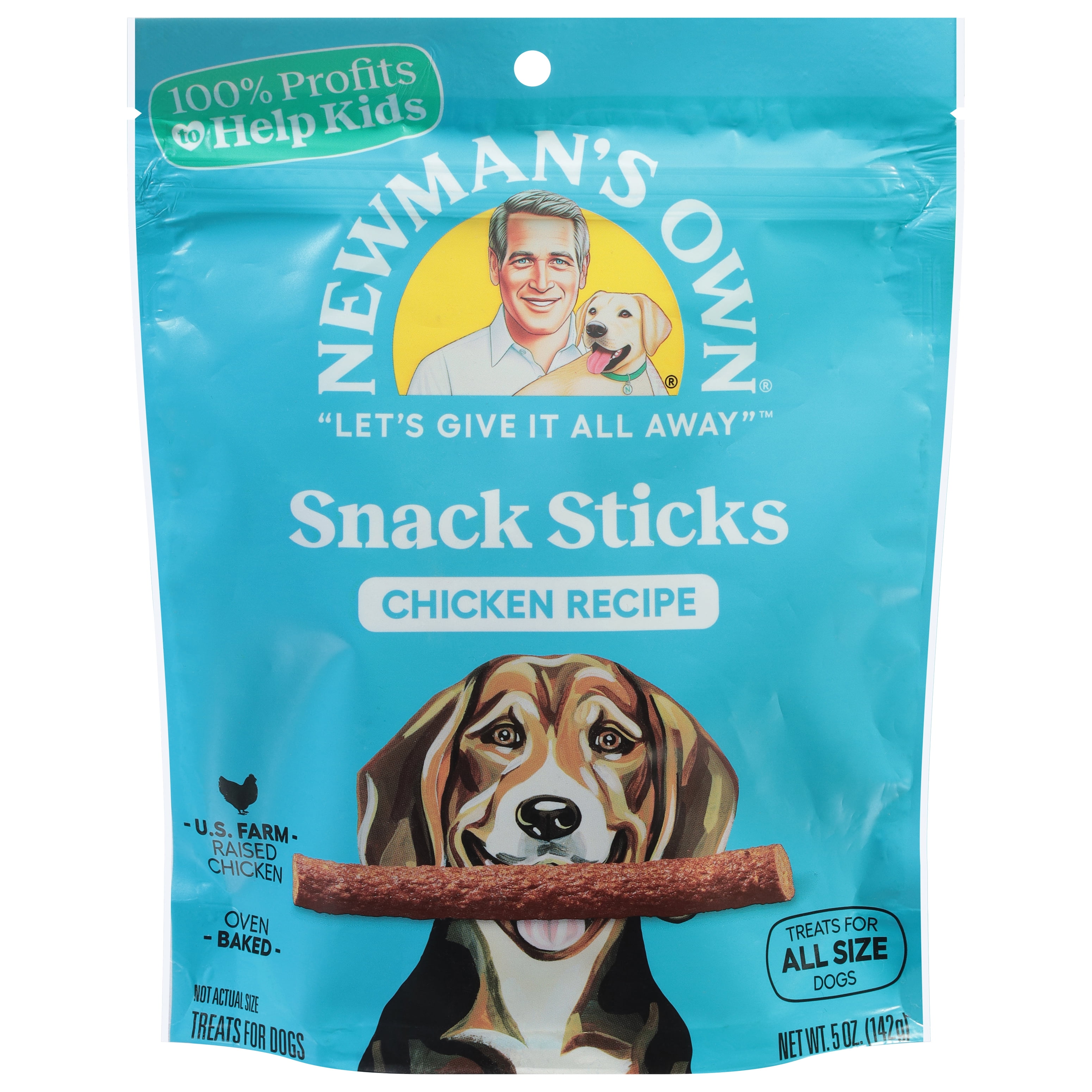 (6 pack) Newman's Own Snack Sticks Chicken Recipe Treats for Dogs 5 oz