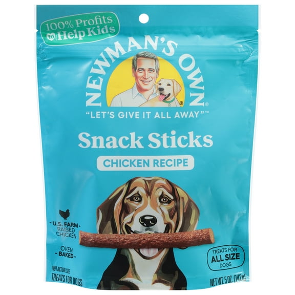 Newman's Own Snack Sticks Chicken Recipe Treats for Dogs 5 oz