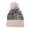 Grey, variant on Stylish Women Sequin Hat Cozy Winter Knit Cap with Detachable Pom for Cold Weather