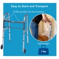 thumbnail image 2 of Andador plegable Carex con ruedas para personas mayores, andador médico portátil con altura ajustable, 30-37 pulgadas, ayuda de movilidad para adultos, ancianos y personas con discapacidad, plegable,, 2 of 5