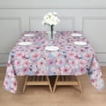 thumbnail image 3 of Pioneer Flower Floral Print Pattern Square Tablecloth,Waterproof Square Table Cover,Wipeable Spillproof Washable Table Cover for Home Kitchen Party Decor 52"x52"(132x132cm), 3 of 6