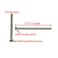 thumbnail image 2 of #12 X 2-1/2'' Stainless Flat Head Phillips Wood Screw, (25 pc), 18-8 (304) Stainless Steel Screws by Bolt Dropper, Glasses Screws, 2 of 7