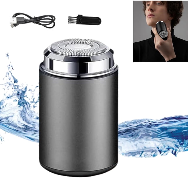 Maquinilla de afeitar eléctrica CRIVERY Mini Portable para Hombre Gris