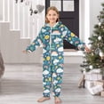 thumbnail image 6 of Christmas Cloud Pattern One Piece Pajamas Soft Jumpsuit Cozy Sleep and Play Romper Zipper and Pockets 13Y-14Y, 6 of 8