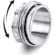 thumbnail image 1 of 1pc Punk Stainless Steel Butterfly Anxiety Ring - Unisex Rotating Fidget Spinner for Stress Relief & Wedding Parties!, 1 of 4