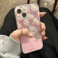 thumbnail image 1 of Sanrio Hello Kitty Pink Girl Cute Phone Case For iPhone 15 14 13 12 11 Pro Max 7 8 Plus SE XR XS MAX Y2K Anti Fall Laser Shell FJH, 1 of 5