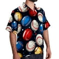thumbnail image 2 of Baseball Men's Short Sleeve Hawaiian Shirt, Casual Printed Button Down Beach Tops for Summer, Spread Collar Mens Shirts Unisex, 2 of 6
