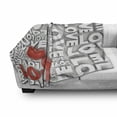 thumbnail image 3 of Love Soft Flannel Fleece Blanket, Macro Big Texts Lettering Setting Passionate Emotions Feelings Sweetheart Design, Cozy Plush for Indoor and Outdoor Use, 50" x 60", Grey Red White, by Ambesonne, 3 of 6