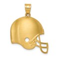 thumbnail image 1 of 14K Yellow Gold Brushed Football Helmet Pendant, 1 of 2