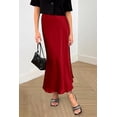 thumbnail image 5 of PRETTYGARDEN Women's Summer Midi Satin Skirt Dressy Casual High Waisted A Line Flowy Ruffle Elegant Party Skirts, 5 of 10