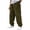 Dark Green -CO21, variant on Nestiefly Men's Corduroy Pants Wide Leg Straight Sweatpants Elastic Waist Drawstring Casual Loose Fit Trousers Plus Size Clothes White L