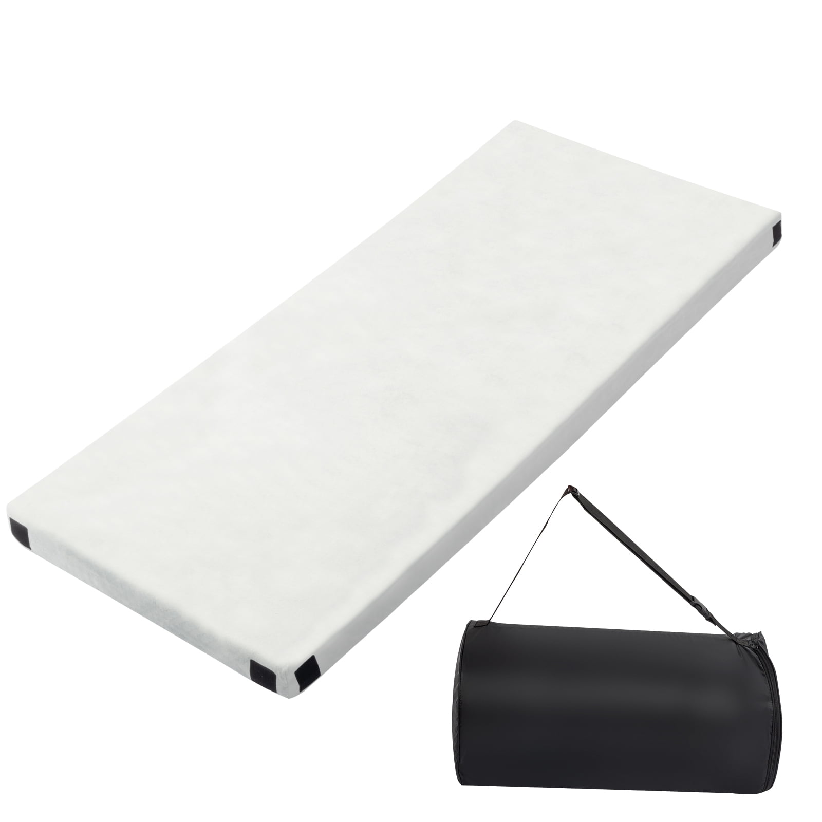 75"D x 38"W x 2.5"H Memory Foam Camping Mattress, Portable for Car, Tent & Indoor Use,Gray