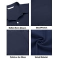thumbnail image 3 of COOFANDY Men's Chambray Shirt Solid Oxford Shirt Long Sleeve Button Down Shirts, 3 of 8