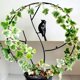 thumbnail image 2 of 2 enrejados de jardín de hierro para plantas trepadoras, enrejado pequeño a prueba de óxido para plantas en macetas de interior, enrejado circular redondo con pájaro, Metal, 2 of 5