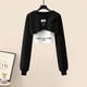 thumbnail image 1 of Spring/Summer Set Women's Korean Loose Design Casual Top+suspender+work Wide Leg Pants Three Piece Set Trendy, 1 of 5