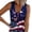 Multicolor#1, variant on Womens 4th of July Ribbed Tank Tops American Flag Printed Patriotic Shirts Button V Neck Stars Striped T Shirts