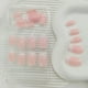 thumbnail image 2 of White French Tip Press On Nails-Short Oval Acrílico Brillante Uñas Falsas-Pink Full Cover Stick On para Mujeres Chicas-24Pcs, 2 of 4