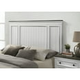 thumbnail image 6 of Roundhill Furniture Clelane Shiplap Wood Panel Bed, King Size, Weathered White and Gray, 6 of 7