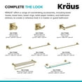 thumbnail image 6 of KRAUS Ventus Bathroom Robe and Towel Hook in Brushed Gold, 6 of 9