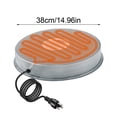 thumbnail image 3 of Chicken Water Heater Poultry Waterer Heated Base Metal Winter Deicer Chicken Drinking Heater Winter Deicer Heated Base, Pet Water Heater for Metal Poultry Founts, 3 of 8