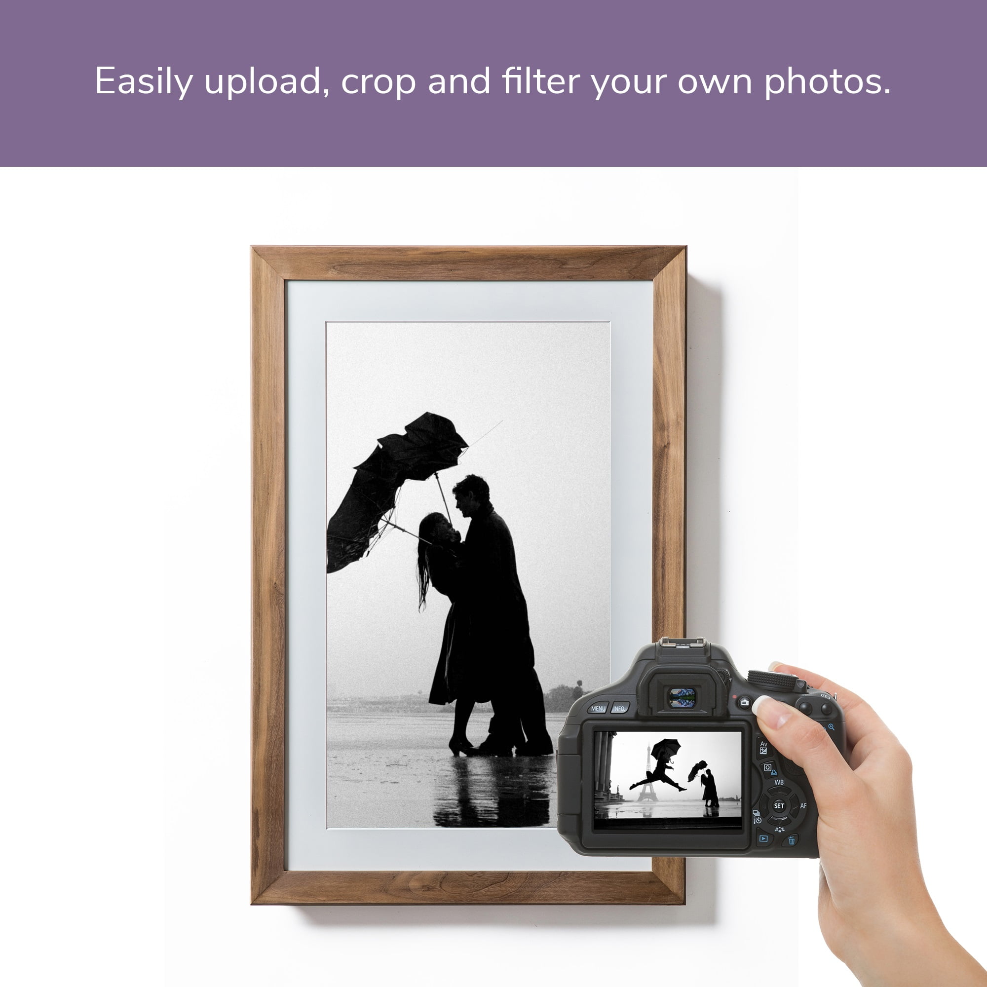 Meural Canvas 27? ? Winslow Walnut | WiFi connected smart art frame, Powered by NETGEAR (MC227HW-100PAS)